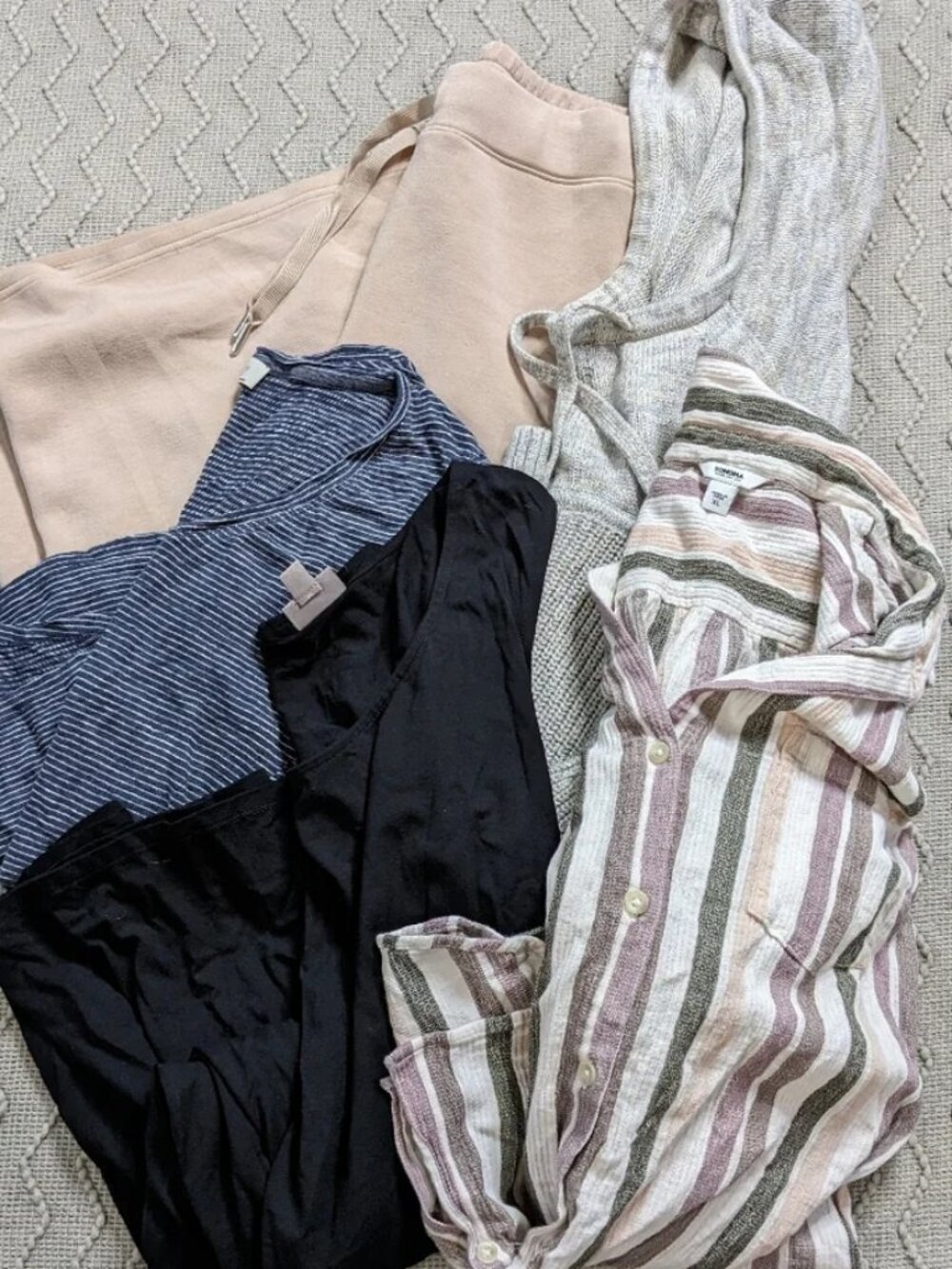 Women's Size XL Neutral Lagenlook Capsule Closet Clothing Bundle